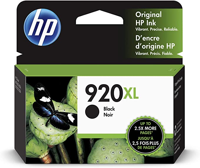 HP 920XL | Ink Cartridge | Black | Works with HP OfficeJet 6000, 6500, 7000, 7500 | CD975AN