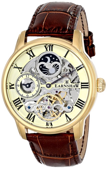 Thomas Earnshaw Men's ES-8006-06 Longitude Analog Display Automatic Self Wind Brown Watch