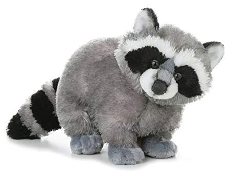 Aurora Bandit Raccoon Flopsie Plush Stuffed Animal 12"