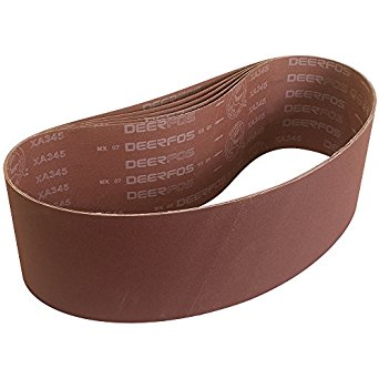 KEYSTONE HIGH QUALITY 6" X 48" SANDING BELT - 5 PACK ASSORTMENT by Peachtree Woodworking - PW6055