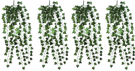4 Bunchs Home Garden Wall Decoration Outdoor Atificial Fake Hanging Vine Plant Leaves Garland V2