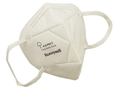 Honeywell E-D7002-BU10-IND_WH PM 2.5 Anti-Pollution Foldable Face Mask, Plain White, Pack of 10