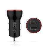 Car Charger Anker PowerDrive 2 Lite 12W 2-Port USB Car Charger Multi-Port USB Charger for iPhone 6s  6  6 Plus Note 5 iPad Air 2 Galaxy S6  S6 Edge  Edge Note 5 and More
