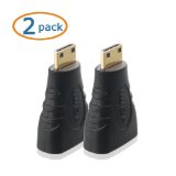 Cable Matters 2 Pack Gold Plated Mini HDMI to HDMI Male to Female Adapter