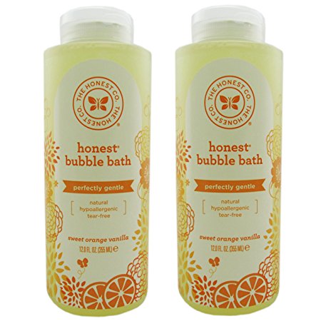 The Honest Company Perfectly Gentle Sweet Orange Vanilla Bubble Bath 12 Oz (Pack of 2)