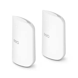 Amazon eero Max 7 mesh wifi router | 10 Gbps Ethernet | Coverage up to 5,000 sq. ft. | Connect 200  devices | Ideal for Gaming | 2-Pack | Latest Gen