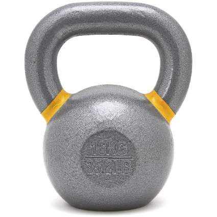 New Onefitwonder Solid Cast Iron Kettlebell Weight for Fitness Crossfit Training Strength Training Gym Exercise Superior Grip 16 Kg