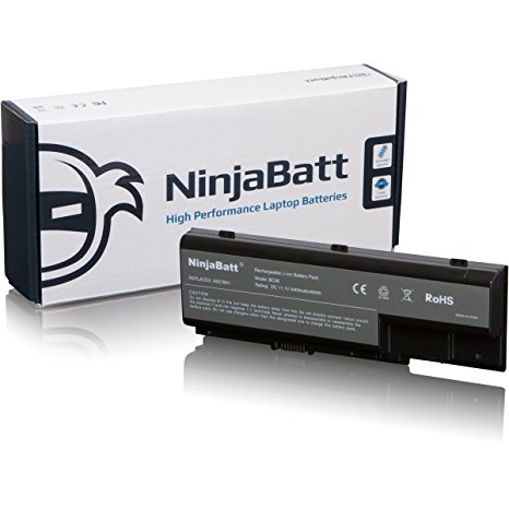 NinjaBatt® New Laptop Battery for Acer Aspire 7720 7736 7736Z 7736Z-4088 7740 7740-5691 8930 8930G - High Performance [6 Cells/4400mAh/49wh] - Will only work with 10.8V/11.1V