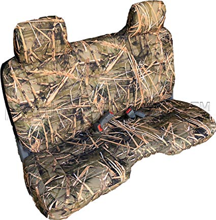 RealSeatCovers for Front Bench Thick A25 Molded Headrest Small Notched Cushion Seat Cover for Toyota Pickup 1990-1995 (Muddy Water Camo)