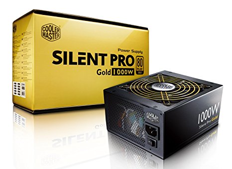 Cooler Master Silent Pro Gold 1000W 80 PLUS Gold Power Supply with Modular Cables (RSA00-80GAD3-US)