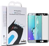 Galaxy S6 Edge Screen Protector  Stalion Shield Tempered Armor Guard for Samsung Galaxy S6 Edge Plus Black Sapphire Full Screen Frame Edge to Edge Protection Stalion Retail Packaging1-Pack