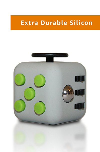 Wedual Fidget Cube Fidget Dice Toy - Now available in 13 different colors! - Relieves Stress & Anxiety, Helps to Focus - For Adults and Children - Extra Durable Silicon Non-Plastic Twiddle Cube