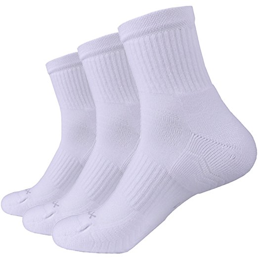 SOLAX Men's COOLMAX Breathable Quarter Performance Athletic Socks Quick Dry