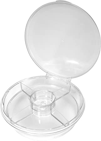 CreativeWare COOL-SPN Spin On Ice Serving Tray, Clear