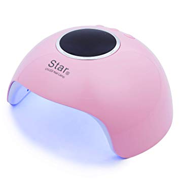 Tfscloin 36W UV LED Nail Lamp Portable Mini Nail Dryer for Curing All Gel Polish Dryer Machine with Auto Sensor 12 Light Beads USB Connector (Pink)