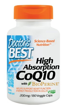 Doctors Best High Absorption Coq10 with Bioperine Supplement 200mg 180 Count
