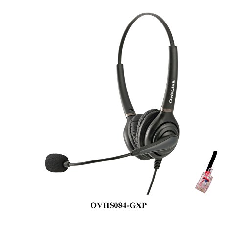 OvisLink Dual Ear Call Center Headset for Grandstream IP Phones