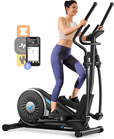 Elliptical Machine with Exclusive MERACH App, Cross Trainer with Doubled HED Drive System, 16-Level Magnetic Resistance, Elliptical Training Machines for Home Use, E09