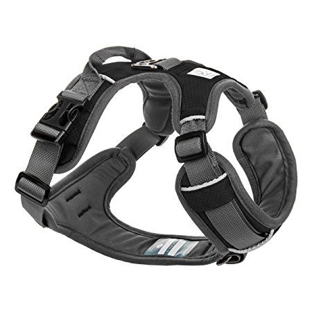 Embark Active Dog Harness, Easy On and Off with Front and Back Leash Attachments & Control Handle - No Pull Training, Size Adjustable and Non Choke