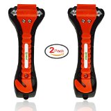 2 Pack of IPOW Car Safety Antiskid Hammer Seatbelt Cutter Emergency ClassWindow Punch Breaker Auto Rescue Disaster Escape Life-Saving Hammer ToolBig