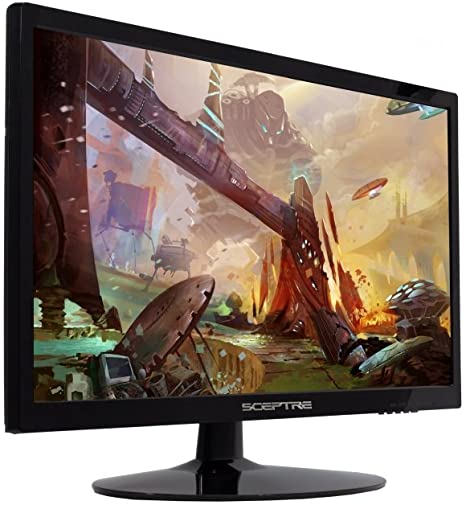 Sceptre 22 Inch 75Hz LED 1080p Full HD Monitor With HDMI VGA Ports, Build-in Speakers, Metal Black