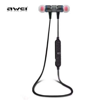 Awei A920BL Bluetooth 4.0 Wireless Sport Exercise Stereo Noise Reduction Earbuds Build-in Microphone Earphone For Apple iPhone Galaxy S6 S5 Android Smartphones (Grey)