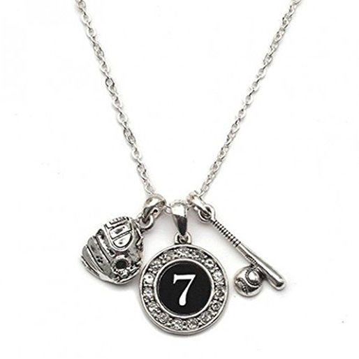Custom Player Jersey ID Baseball/Softball Necklace (Available in 39 numbers)