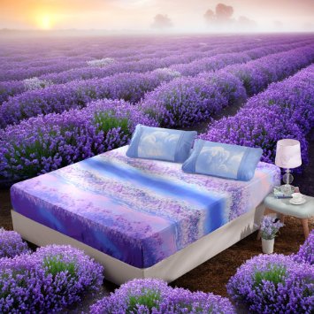 LOVO Fitted Sheet Fragrance of Provence Queen
