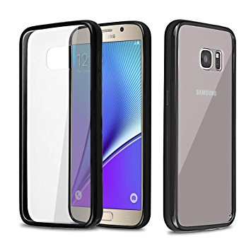 Realike Samsung Galaxy Note 5 Premium Ultra Thin Crystal Clear Transparent Case For Samsung Galaxy Note 5 (Diamond Series- Black)