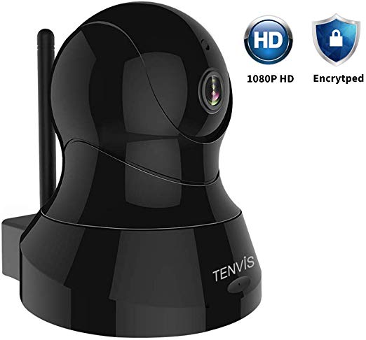 TENVIS Indoor Security Camera - 1080P HD Wireless IP Camera w/PTZ, Night Vision, 2-Way Audio, WiFi Home Dome Baby Pet Dog Camera with Phone App