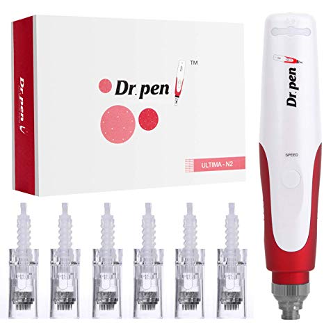 Dr. Pen Ultima N2 Professional Wireless Electric Skin Care Kit Tools, And 6 PCS 36-Pin Needles Cartridges