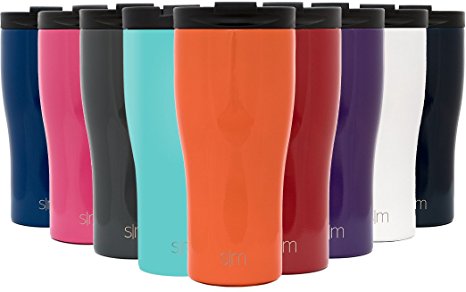 Simple Modern Journey 15oz Tumbler - Vacuum Insulated Double-Walled 18/8 Stainless Steel Hydro Travel Mug - Powder Coated Coffee Cup Flask - Autumn Orange