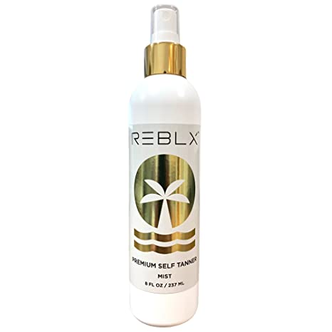 REBLX Premium Self Tanner Liquid Spray | Best Self Tanner for Face and Body | Blend of Premium & Natural Ingredients for Natural Self Tans | Sunless Self Tanning Spray for Streak Free Results | USA Made