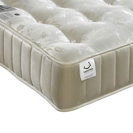 Happy Beds Orthopaedic Open Coil Spring, Ortho Royale Medium Firm Tension Mattress - 4ft6 Double (135 x 190 cm)