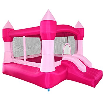 Cloud 9 Princess Inflatable Bounce House - Pink Castle Theme