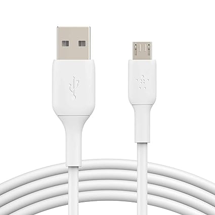 Belkin USB-A to Micro USB Charging Cable for Android Phones and Tablets (3.3 Feet/1 Meter, White)