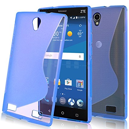 ZTE ZMAX 2 TPU Case, Anbel Premium Slim Fit Flexible TPU Gel Rubber Soft Skin Silicone Protective Case Cover with Stylus for ZTE ZMAX2 Z958 (Blue)