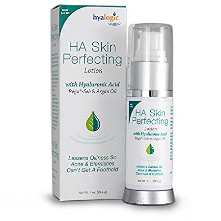 Hyalogic HA Skin Perfecting Lotion - Helps Minimize Pores & Control Oily Skin - Contains Hyaluronic Acid & Green Tea Extract - Valuable Antioxidants - High Quality Formula Skin Care - No Harmful Parabens - 1 oz