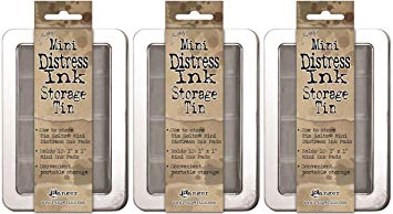 Tim Holtz Mini Distress Ink Storage Tins - (Pack of Three Tins)