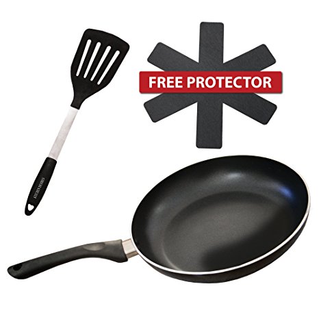 Ultra Durable & Easy To Clean 8 Inch Frying Pan - FREE High Quality Silicone Spatula & Functional Pan Protector Pad With Every Order! ZERO RISK - 100% Money Back Guarantee!