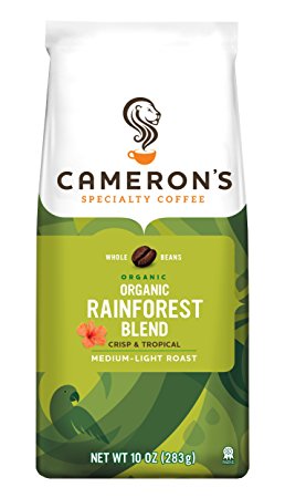 Cameron's Organic Whole Bean Coffee, Rainforest Blend, 12 Ounce (packaging may vary)