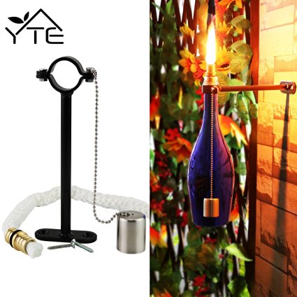 YTE Wine Bottle Tiki Torch Kit for Garden Lighting Christmas Halloween Party