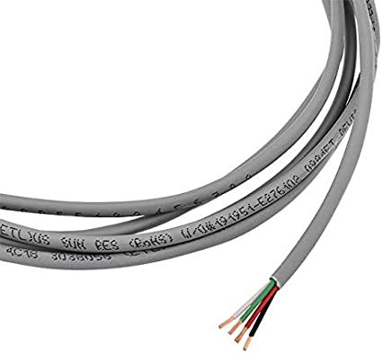 LEDwholesalers 18-Gauge 4-Conductor Color-Coded Stranded Copper Wire for RGB Color-Changing LED Strips and Modules, 25 Feet, 2361-4C-25ft