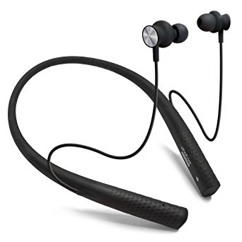 Photive Wireless Bluetooth Stereo Neckband Headset, Flex Silicone Built w/Magnetic In-Ear Earbuds, Very Comfortable and Secure-Fit - Perfect for Running and Gym, 12-Hour Battery and Crystal Microphone