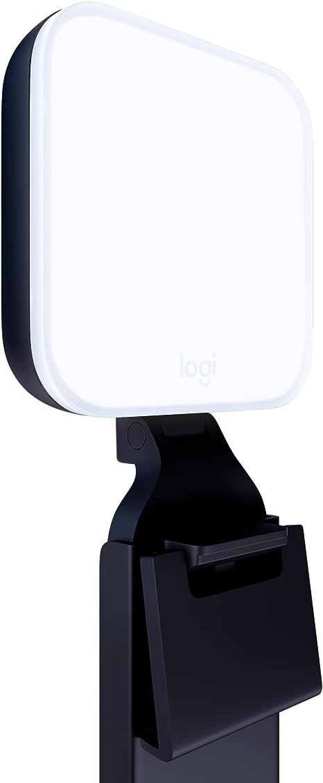 Logitech Litra Glow Premium LED Streaming Light with TrueSoft, Adjustable Monitor Mount, Brightness & Color Temp Settings, Desktop app Control for PC/Mac - Graphite