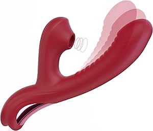 Rabbit Sucking G-Spot Vibrator - Adult Sex Toys for Clitoral G Spot Stimulation, 3 Suction & 10 Vibration & Come-Hither Modes, Finger-Like Motion, Body-Safe Silicone, Waterproof & Rechargeable