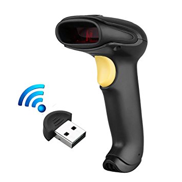 Excelvan Bluetooth Wireless Barcode Scanner USB Laser Barcode Reader Works with iPad, iPhone, Android Phones, Tablets, PCs, Support Windows 10