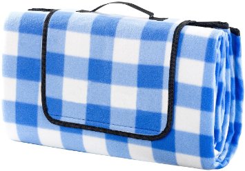 Monstar XX-Large 69x79 Outdoor Blanket - Water Proof Backing Picnic Rug - Easy To Fold - Perfect For Beach Travel Picnic Blanket