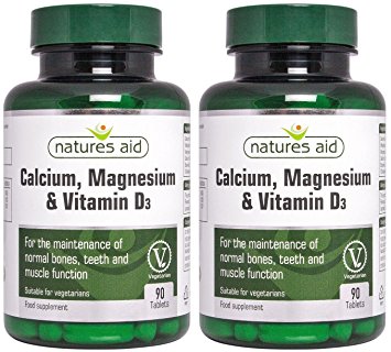 (2 Pack) - Natures Aid - Calcium Magnesium & Vit D3 | 90's | 2 PACK BUNDLE