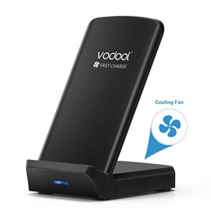 Vodool Wireless Charger, Qi Certified 10W Fast Wireless Charging Pad Stand, Standard Wireless charge (No AC Adapter) (Q750)